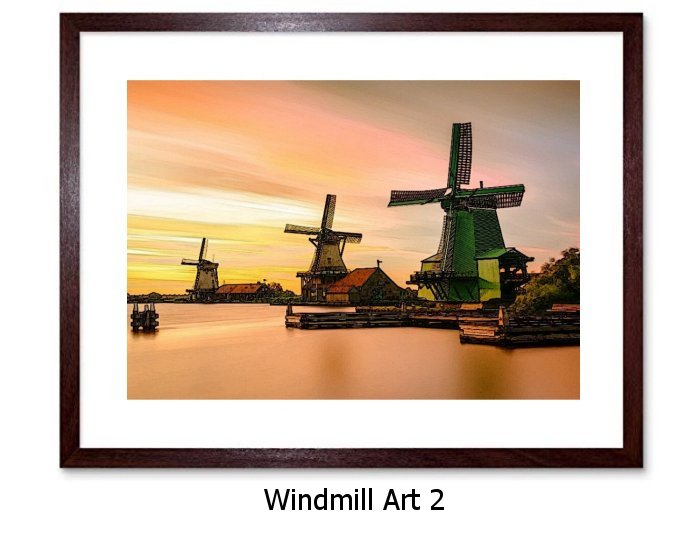 Windmill Art Framed Print
